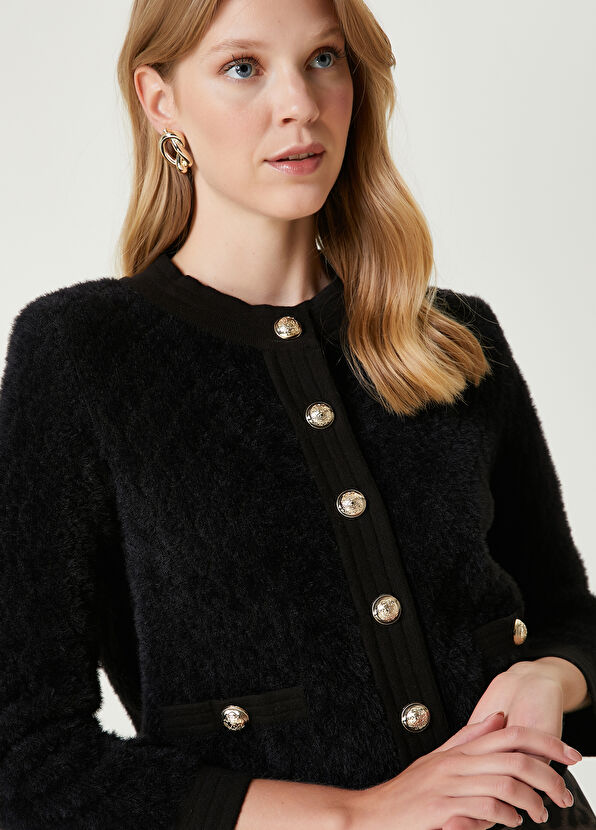 Siyah Tüylü Hırka Beymen Club Siyah Tüylü Hırka - 2