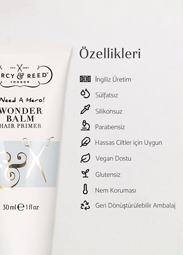Percy & Reed I Need A Hero! Wonder Elektriklenme Önleyici Saç Bakım Balmı 30 ml - 2