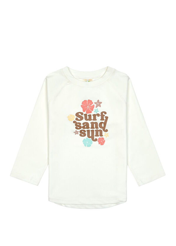 Lassig Flowers UV Korumalı Sea Salt Uzun Kollu Kız Çocuk T-Shirt Mayo - 1