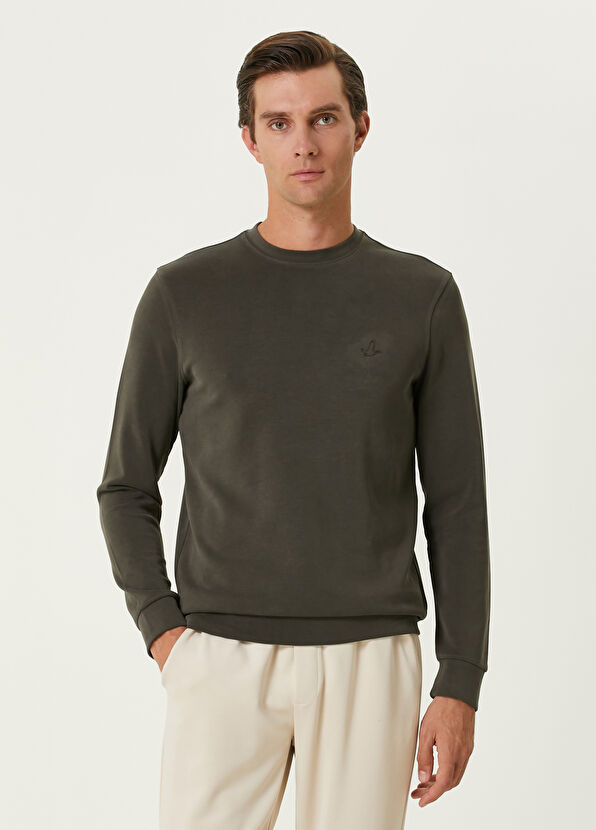 Beymen Club Haki Logo Detaylı Sweatshirt - 1