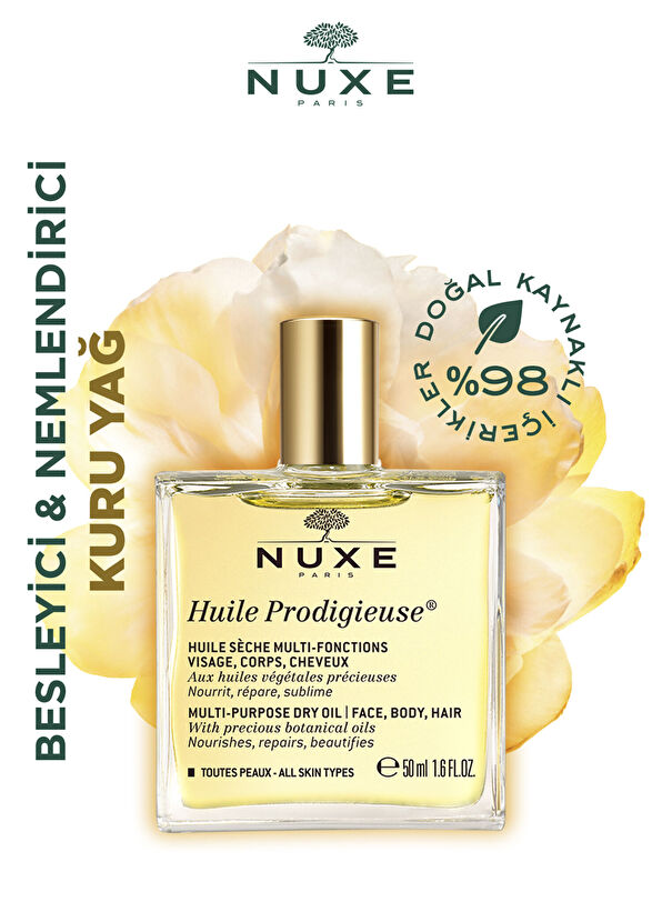 Nuxe Huile Prodigituse Yüz Vücut ve Saç İçin Nemlendirici Kuru Yağ 50 ml - 3