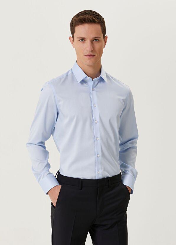 Beymen Club Slim Fit Mekanik Stretch Saten Non-iron Gömlek - 1