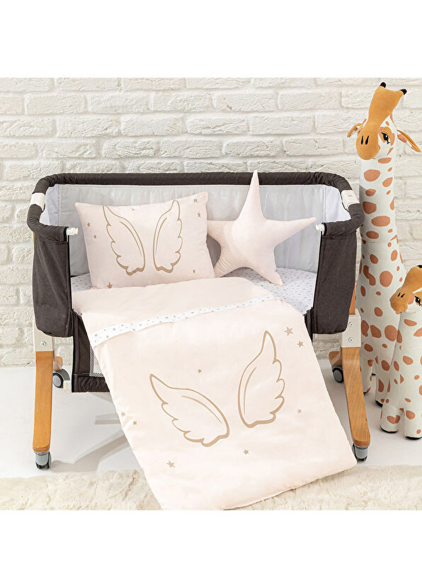 Wellgro Angel Wings Pembe Anne Yanı 5 Parça Bebek Uyku Seti - 2