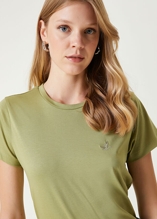 Beymen Club Oil Green Flowing T-shirt - 2