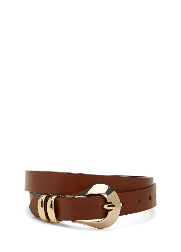 Beymen Club Tan Women's Leather Belt - 1