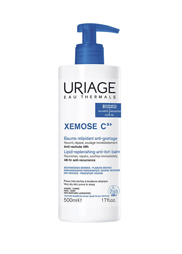 Uriage Xemose C8+ Anti-Itch Soothing Balm for Atopy-Prone and Very Dry Skin 500 ml - 1