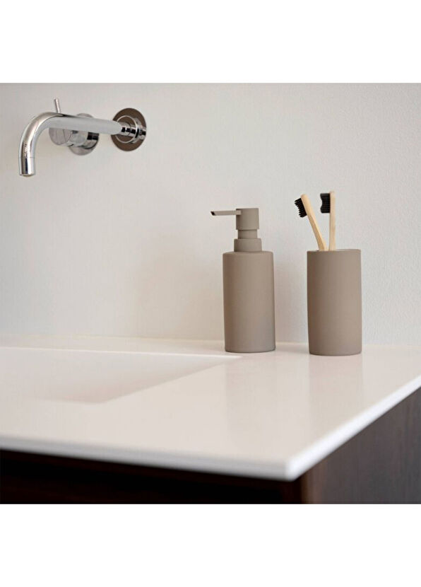 Zone Denmark Solo Taupe Porcelain Toothbrush Holder - 4