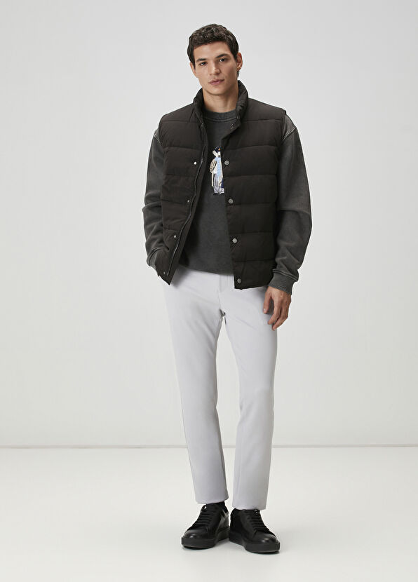 Beymen Club Light Grey Waist Corded Diagonal Sports Trousers - 1