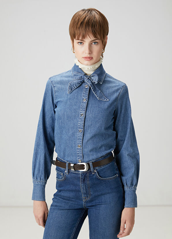 Beymen Club Blue Denim Shirt - 1
