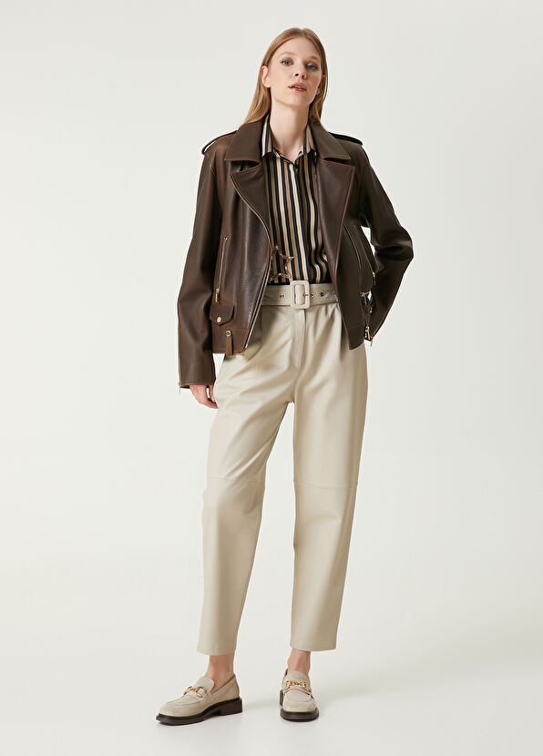 Beymen Club Brown Stone Embroidered Shirt - 3