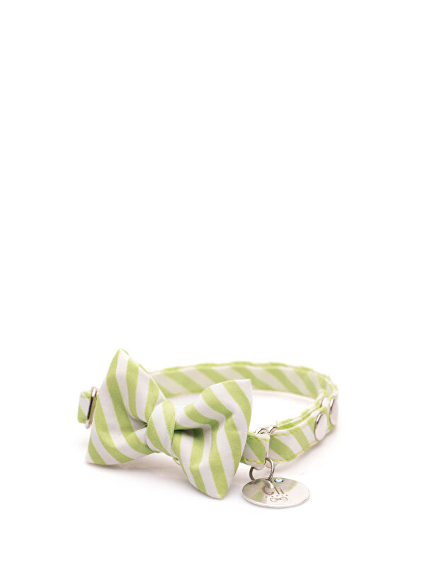 Gliparis Cat Neck Collar with Green Bow Tie - 1
