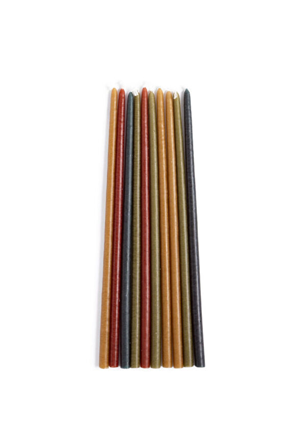 Maison Pechavy Çok Renkli 10lu İnce Mum Seti - 2