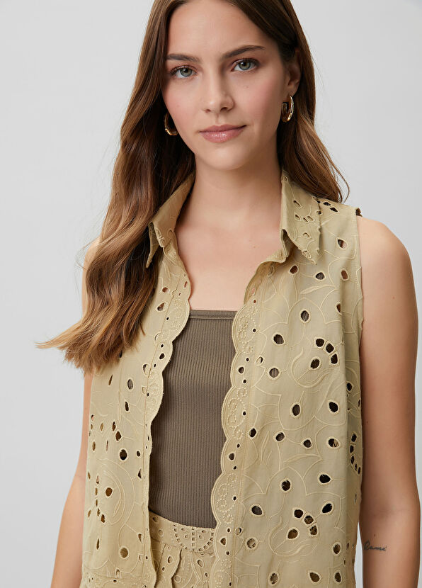 Beymen Club Beige Embroidered Shirt - 2