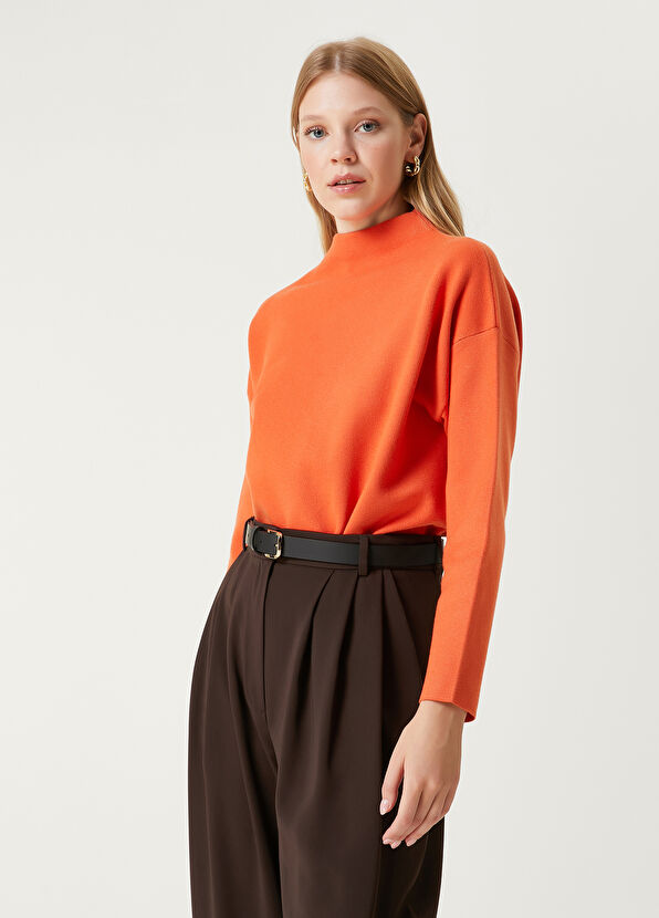 Beymen Club Orange Seamless Basic Sweater - 1