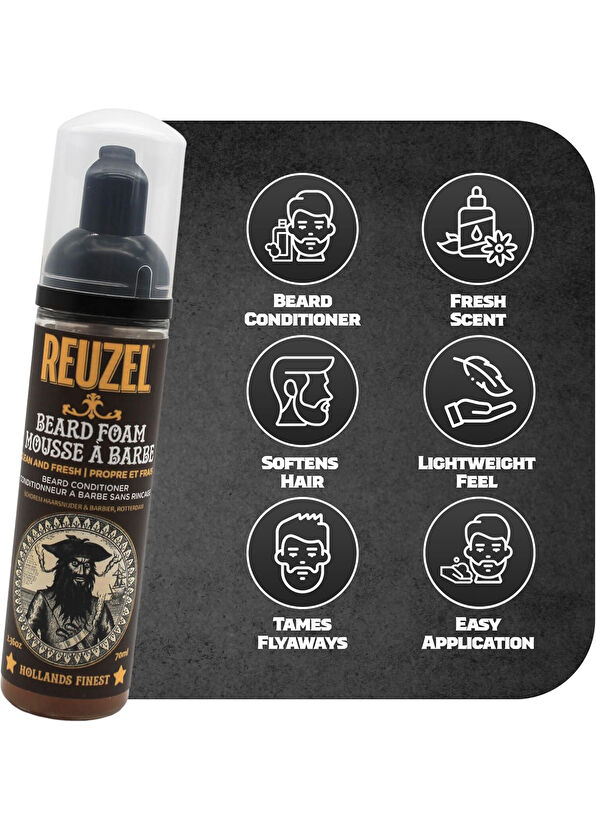 Reuzel Beard Foam Clean & Fresh Durulanmayan Sakal Temizleme Köpüğü 70 ml - 4