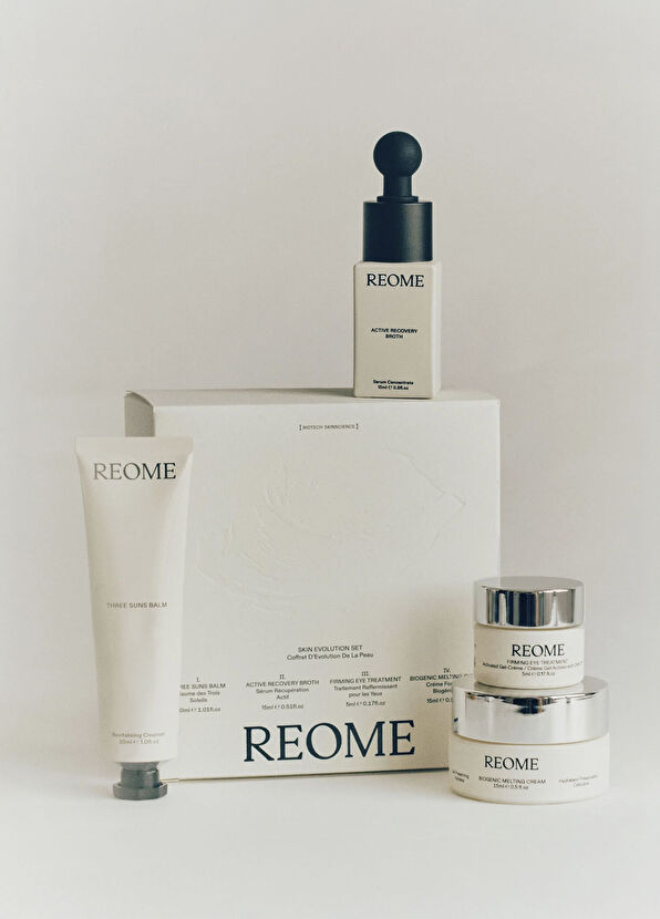 REOME Skin Evolution Canlandırıcı Yüz Temizleyici + Konsantre Serum + Sıkılaştırıcı Göz Çevresi Jel Krem + Nemlendirici Krem Cilt Bakım Seti - 4