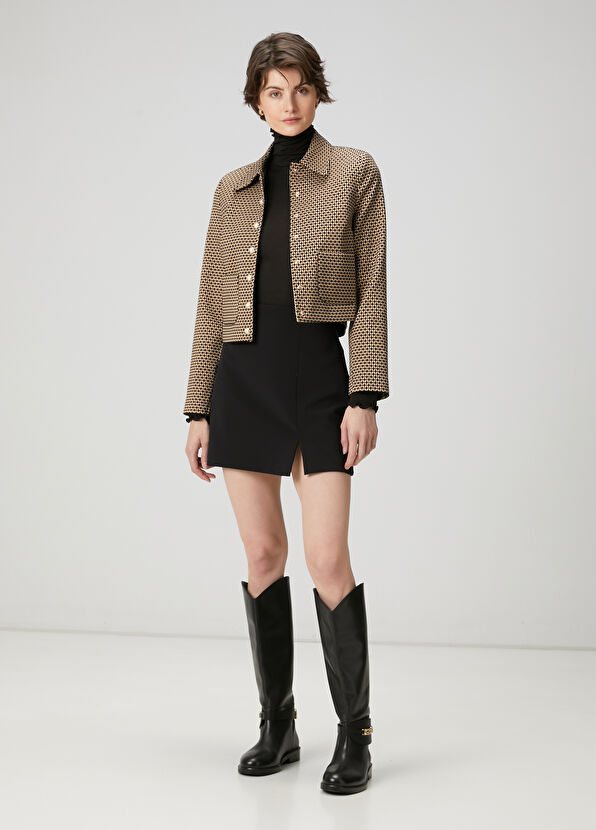 Beymen Club Black Beige Jacquard Jacket - 2