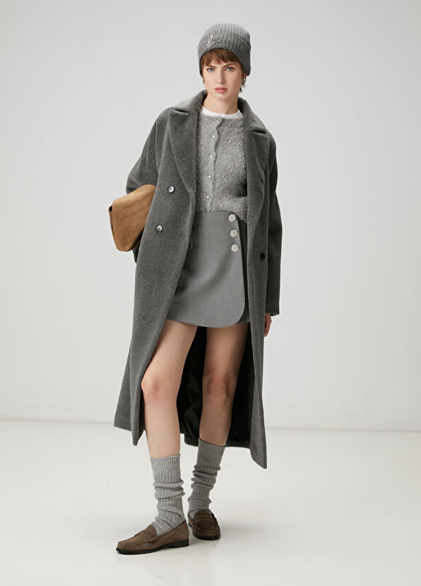 Beymen Club Gri Anvelop Şort Etek - 2