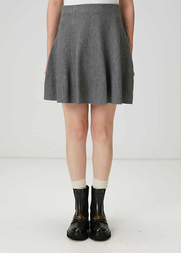 Beymen Club Gri Mini Triko Etek - 2