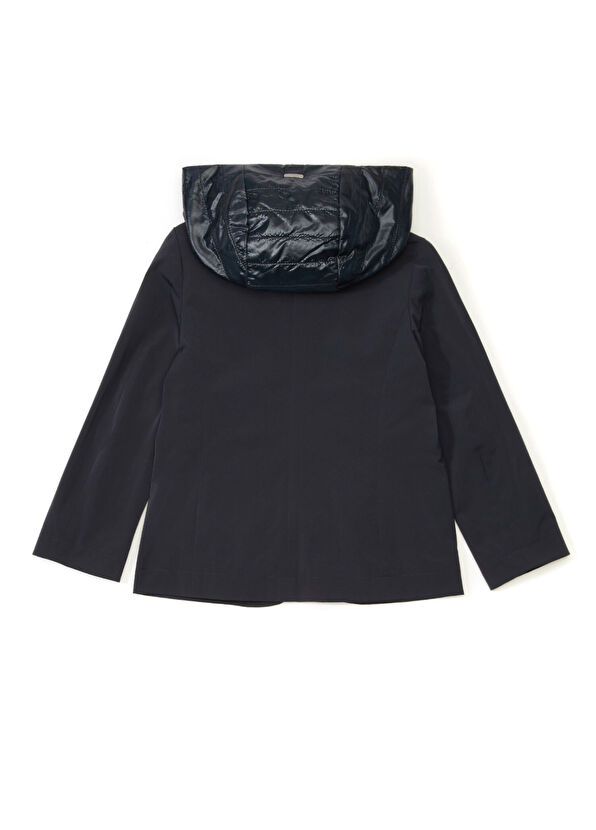 Herno Koyu Mavi Kapüşonlu Erkek Çocuk Ceket - 2