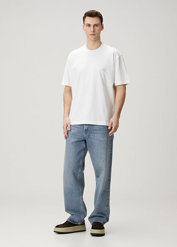 Solid Homme Beyaz Logo Detaylı T-shirt - 2