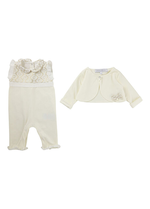 Tartine Et Chocolat Ekru Tulum ve Bolero Kız Bebek 2'li Set - 2