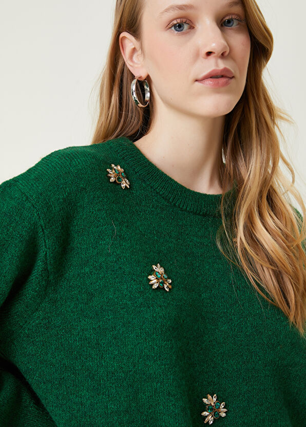 Beymen Club Yeşil Taş Detaylı Kazak - 2