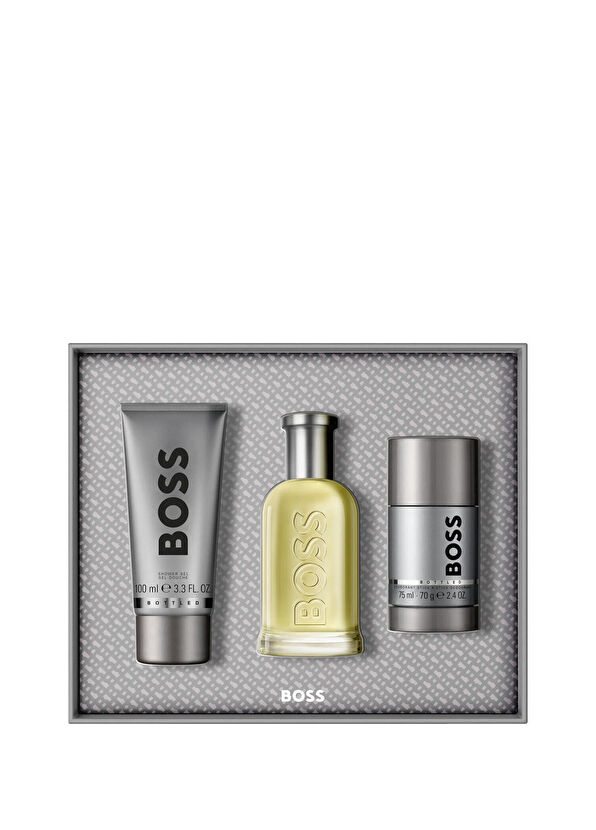 Hugo Boss Bottled EDT 100 ml Parfüm + 75 gr Deodorant Stick + 100 ml Duş Jeli Erkek Parfüm Seti - 4