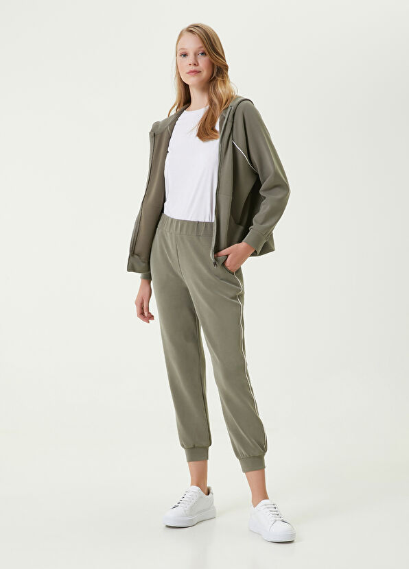 Beymen Club Haki Biyeli Dar Paça Eşofman Altı - 1