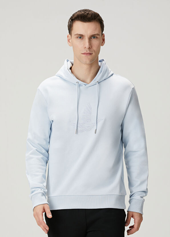 Beymen Club Light Blue Hooded Sweatshirt - 1