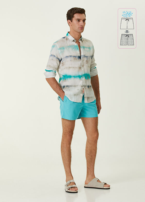 Beymen Club Mint Green Belted Swimsuit - 1