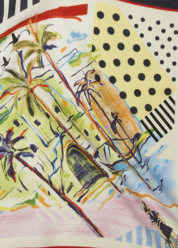 Beymen Club Black Cool Clubby Women's Linen Shawl - 2