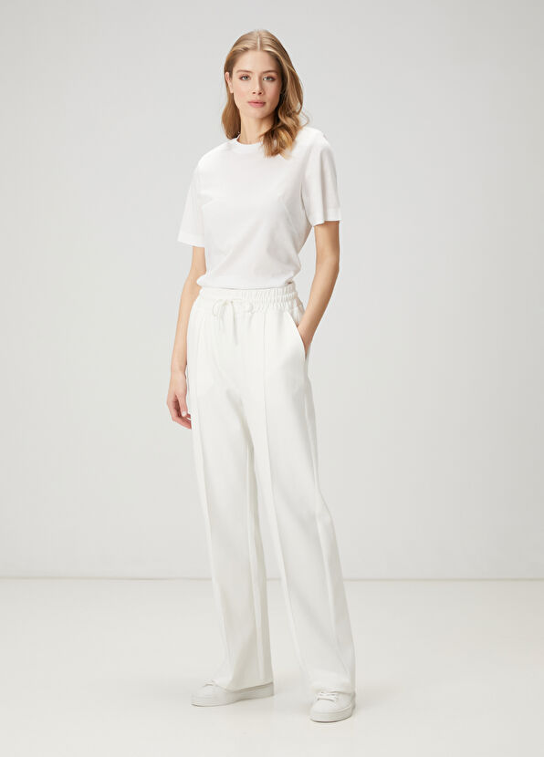 Beymen Club White Ribbed Trousers - 1