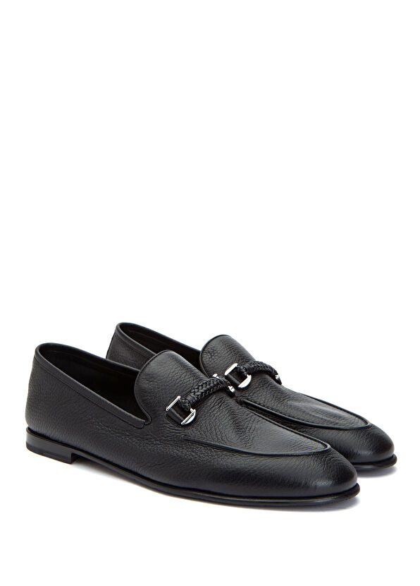 Siyah Erkek Deri Loafer - Görsel 3