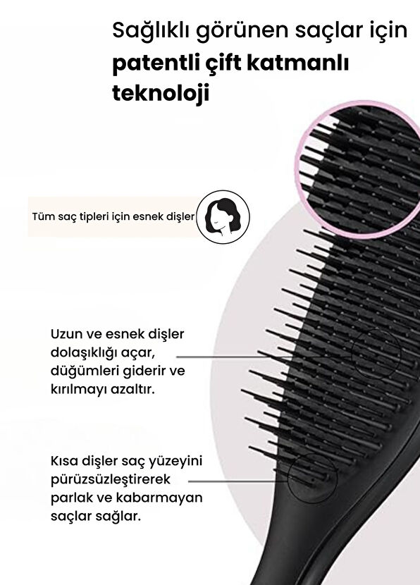 Tangle Teezer The Ultimate Wet Detangler Regular Black Hair Brush - 2