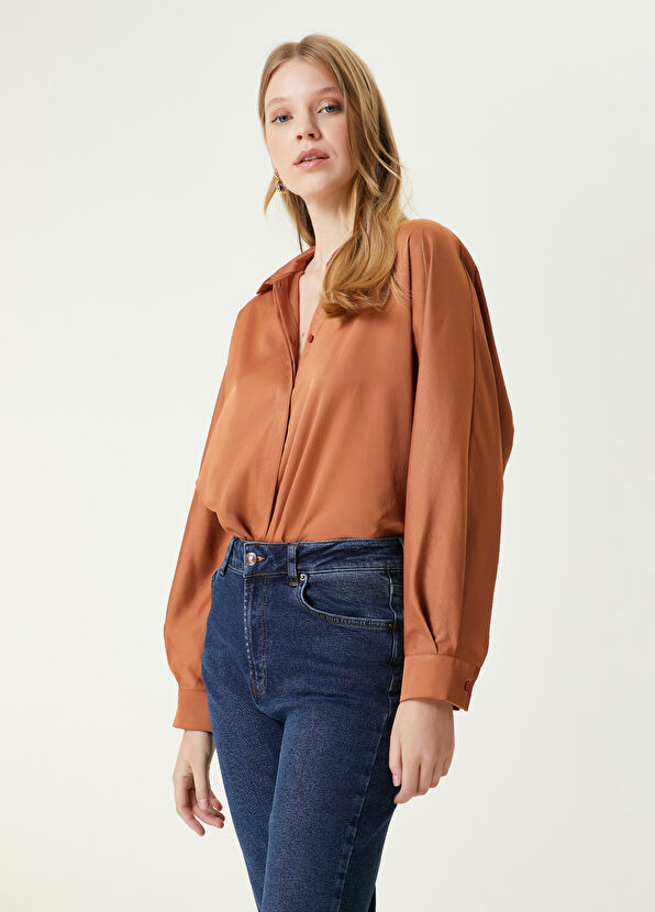 Beymen Club Kiremit Dökümlü Twill Gömlek - 3