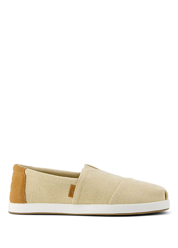 Toms Alp FWD Almond Herringbone Canvas Tan Suede Erkek Espadril - 1