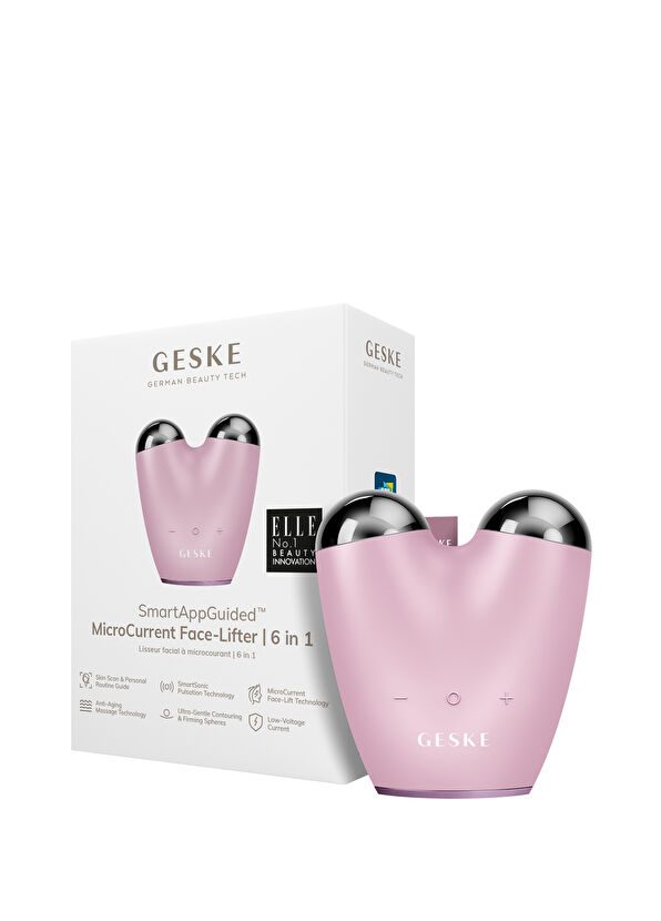 Geske MicroCurrent Face Lifter Pembe Titreşimli Mikro Akım Yaşlanma Karşıtı Yüz ve Vücut Sıkılaştırma Cihazı - 2