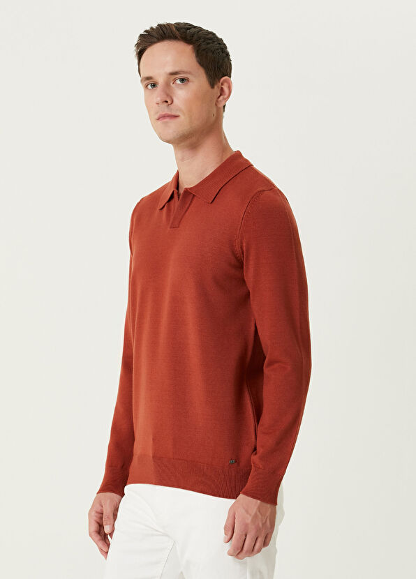 Beymen Club Turuncu Polo Yaka Triko - 4