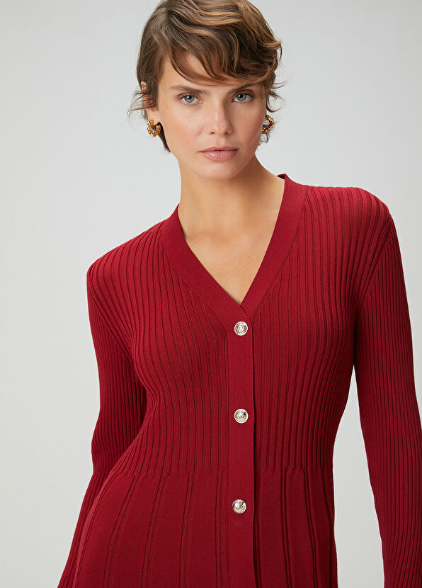 Beymen Club Bordo Midi Triko Elbise - 2