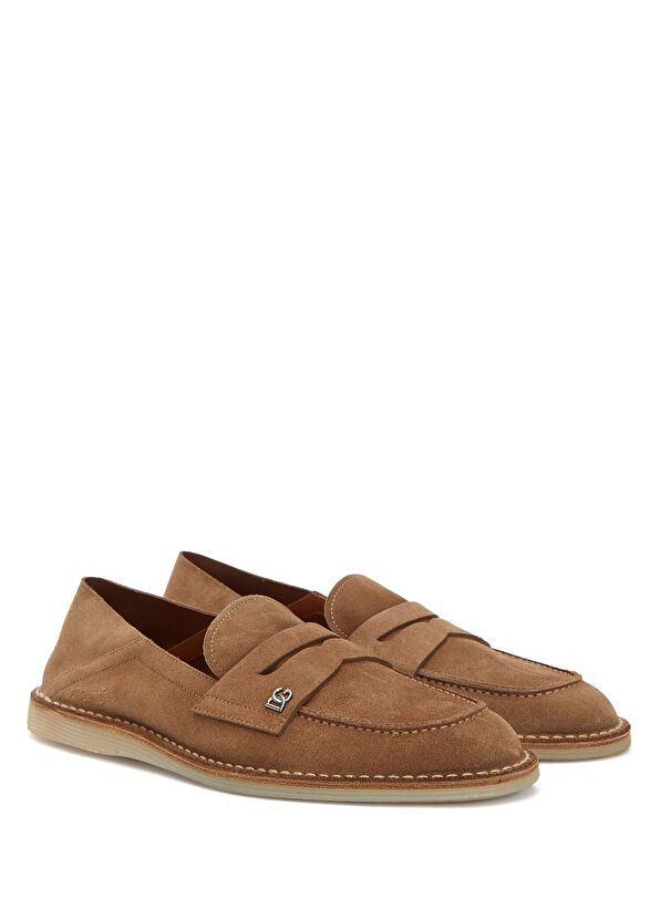 Dolce&Gabbana Taba Erkek Süet Loafer - 2
