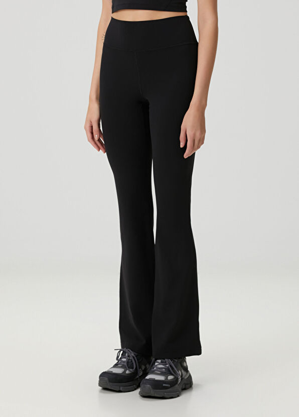 Groove Nulu High Rise Flared Siyah Tayt - Görsel 3