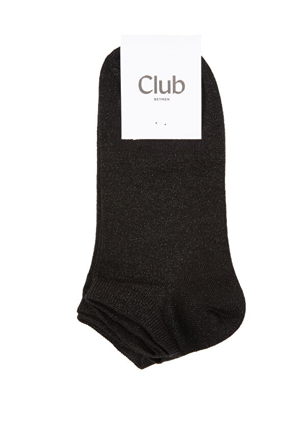 Beymen Club Siyah Simli Kadın 2li Patik Çorap Seti - 1