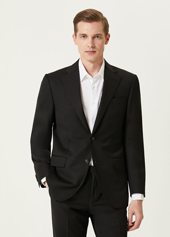 Siyah Yün Takım Elbise - Görsel 3