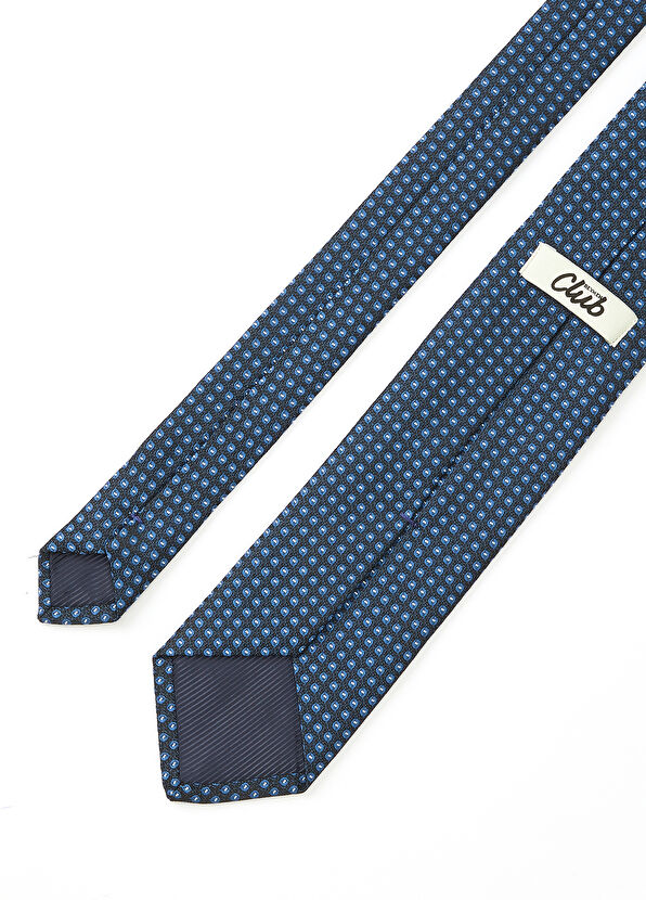 Beymen Club Mavi Mikro Desenli İpek Kravat - 2
