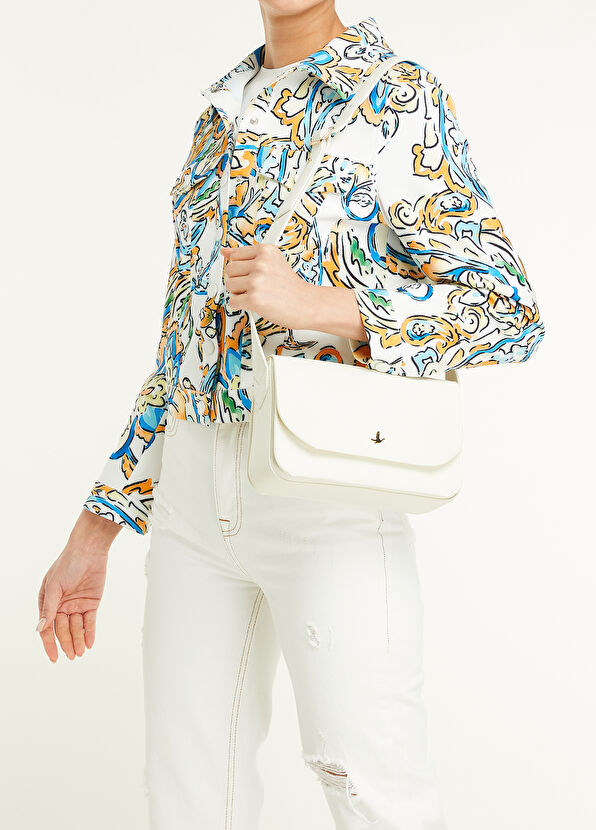 Beymen Club Kırık Beyaz Logolu Kadın Omuz Çantası - 2