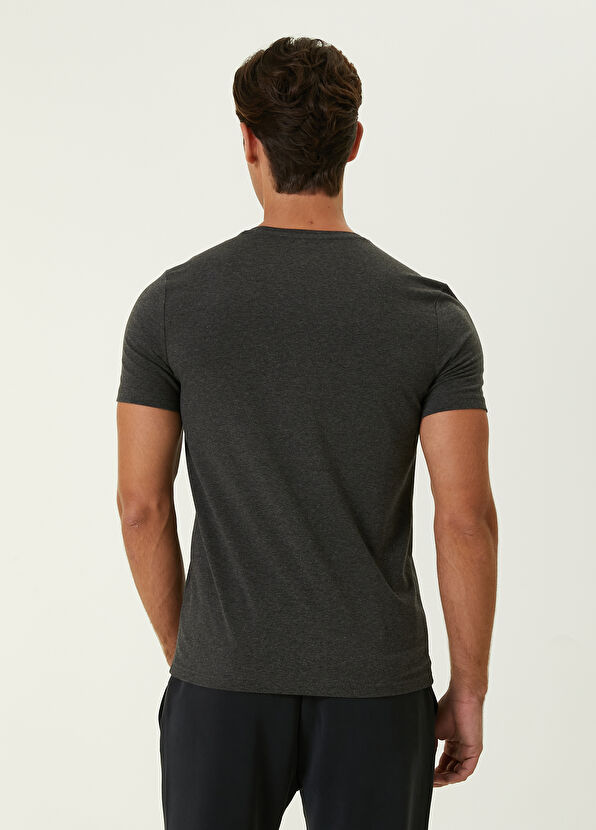 Beymen Club Anthracite Melange Basic T-shirt - 4