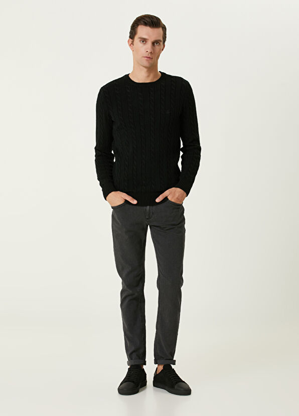 Beymen Club Black Hair Braided Sweater - 3