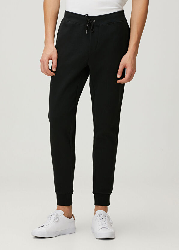 Siyah Beli Kordonlu Jogger Eşofman Altı - Görsel 4