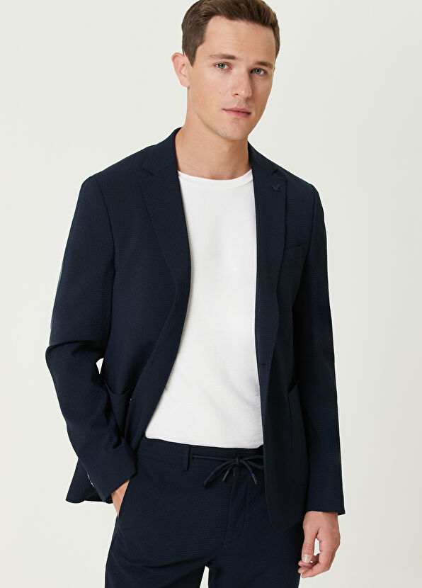 Beymen Club Drop 6 Lacivert Gofre Dokulu Takım Elbise - 2